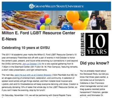LGBT Resource Center October 2017 E-Newsletter Preview
